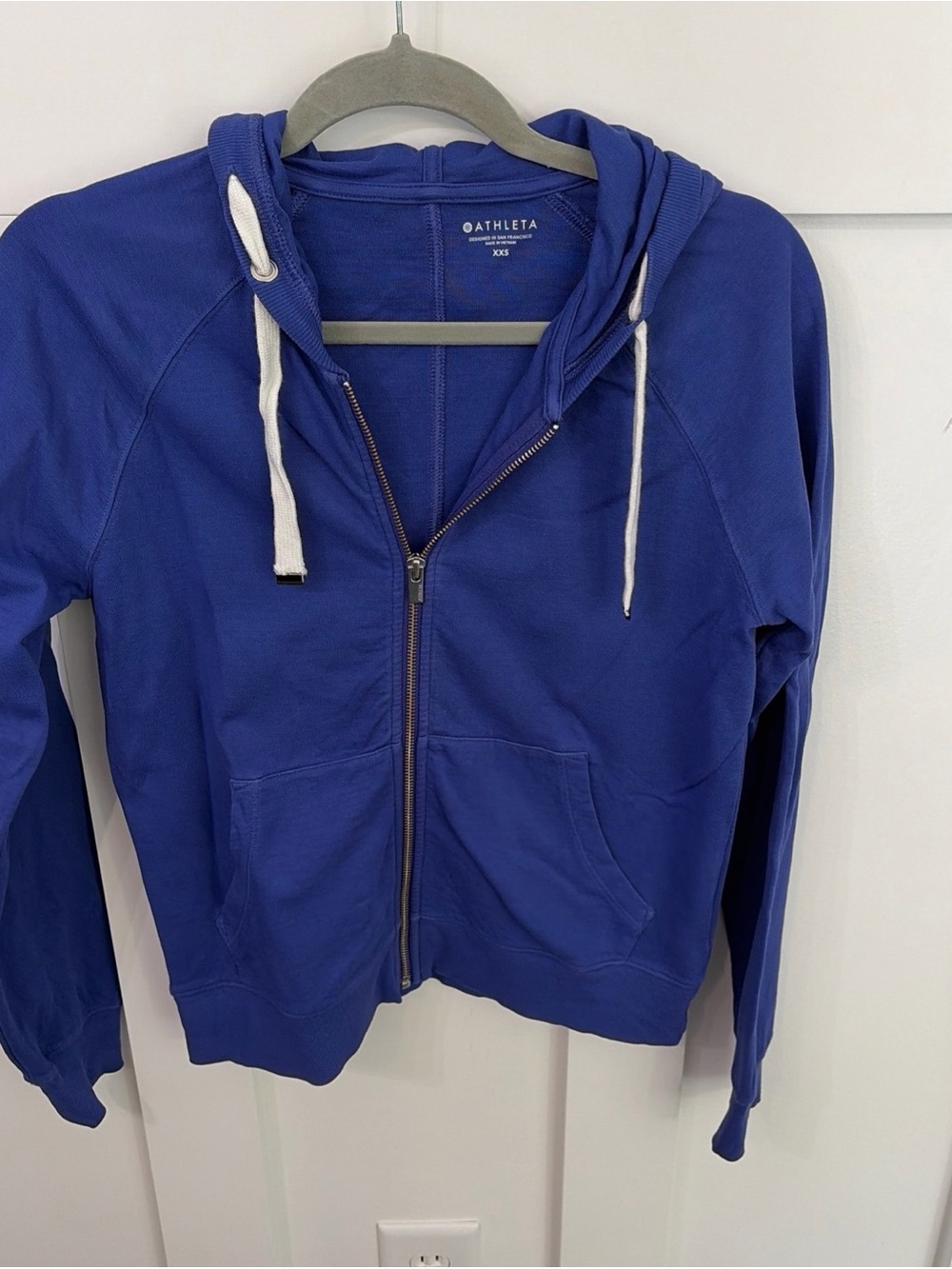 Athleta Merlin Blue Zip-Up  Sundown Hoodie with Drawstrings